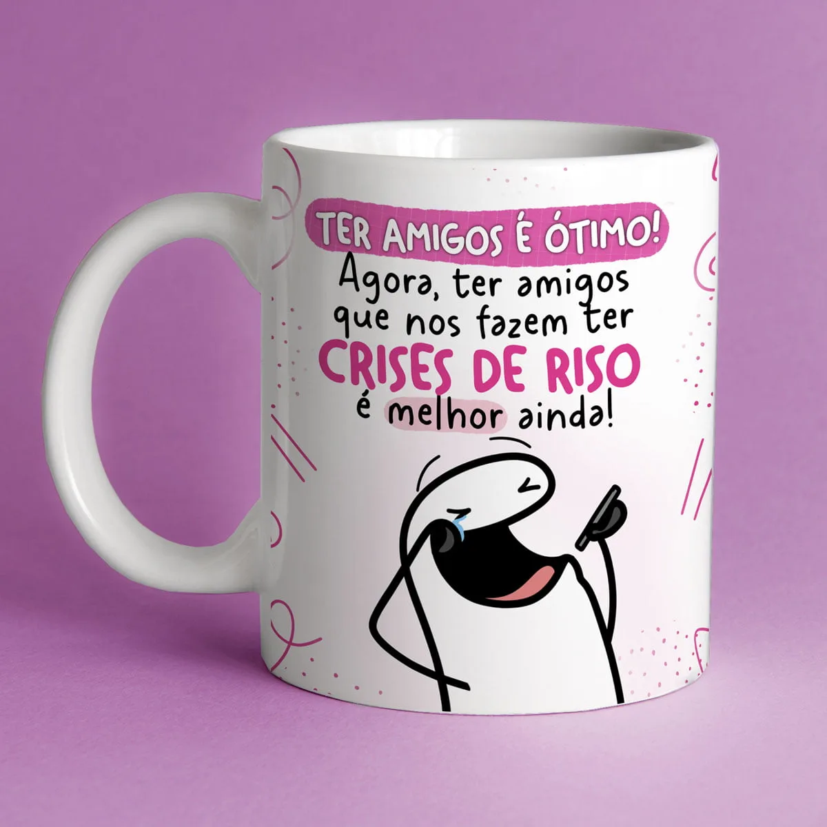 Artes Sublimação Canecas Flork Amigas Frases Dia do Amigo