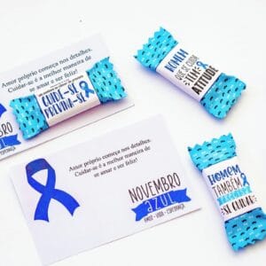Balinha e Card Novembro Azul - Arquivo Digital