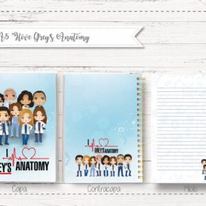 Bloco A5 I Love Greys Anatomy - Arquivo Digital