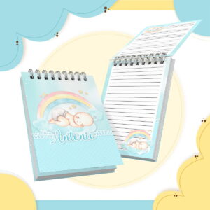Bloquinho A6 Bebê Arco Iris Menino - Arquivo Digital