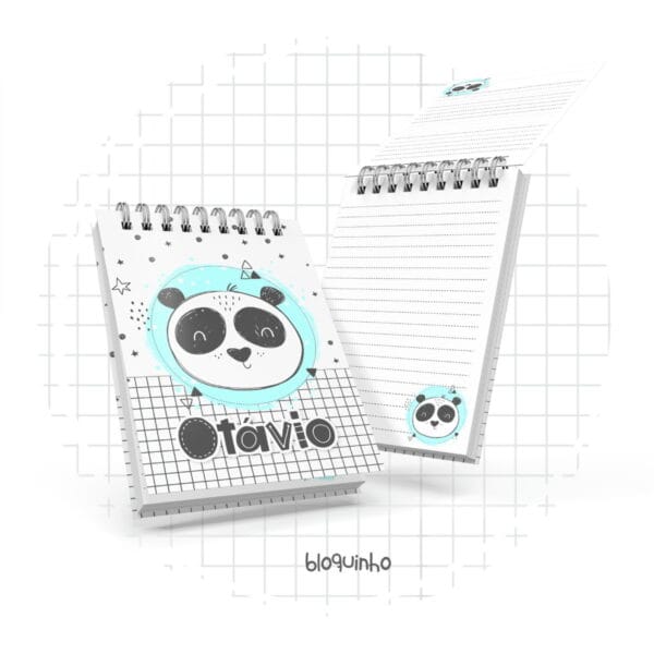 Bloquinho A6 Panda Escandinavo - Arquivo Digital