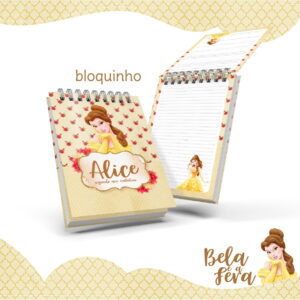 Bloquinho Anotações A Bela e a Fera - Arquivo Digital
