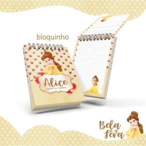 Bloquinho Anotações A Bela e a Fera - Arquivo Digital