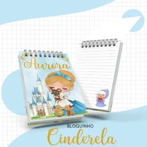 Bloquinho Anotações Bebê Cinderela - Arquivo Digital 12 Bloquinho Anotações Bebê Cinderela - Arquivo Digital