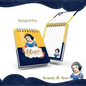 Bloquinho Anotações Branca de Neve - Arquivo Digital