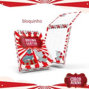 Bloquinho Anotacoes Circo Menino Arquivo Digital