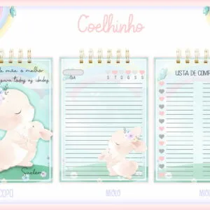 Bloquinho Anotações Coelinha Mãe - Arquivo Digital 27 Bloquinho Anotações Coelinha Mãe - Arquivo Digital