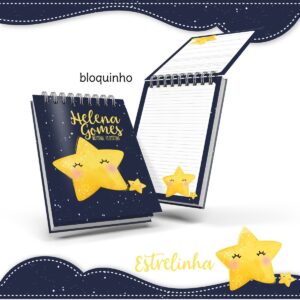 Bloquinho Anotacoes Estrelinha Arquivo Digital
