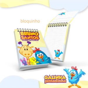 bloquinho anotacoes galinha pintadinha azul para imprimir