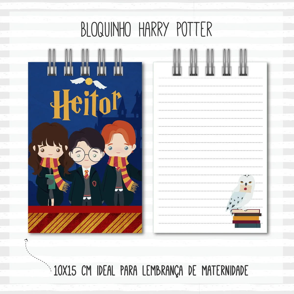 Bloquinho Anotações Harry Potter - Arquivo Digital 1 Bloquinho Anotações Harry Potter - Arquivo Digital