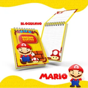 Bloquinho Anotações Mario Bross - Arquivo Digital 9 Bloquinho Anotações Mario Bross - Arquivo Digital