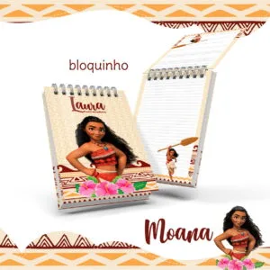 Bloquinho Anotações Moana - Arquivo Digital