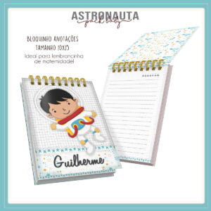bloquinho astronauta menino para lembrancinhas