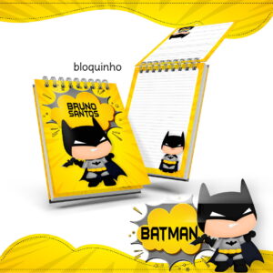 bloquinho batman cute arquivo digital para personalizar