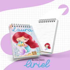 bloquinho de anotacoes ariel para cha de bebe