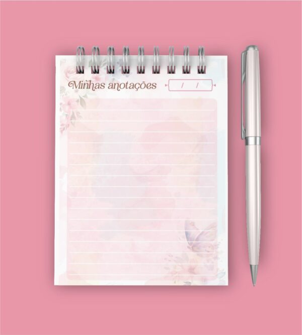 Bloquinho e Planner Devocional Digital Forte & Corajosa