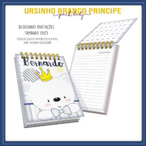 Bloquinho Ursinho Branco - Arquivo Digital