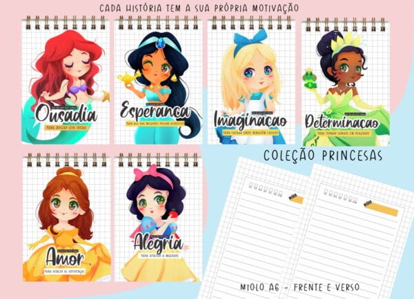 Bloquinhos Princesas - Arquivo Digital