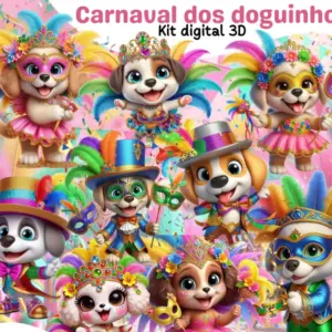 Cachorros Carnavalescos Kit Digital Png Alta Resolucao 2