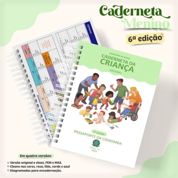 Caderneta de Saúde Clean - 6ª Edição - Menino e Menina