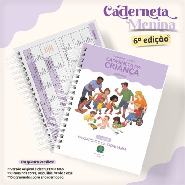 Caderneta de Saúde Clean - 6ª Edição - Menino e Menina