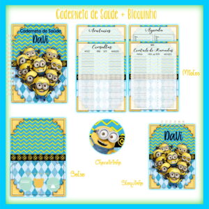 caderneta de saude minions personalizada em arquivo digital