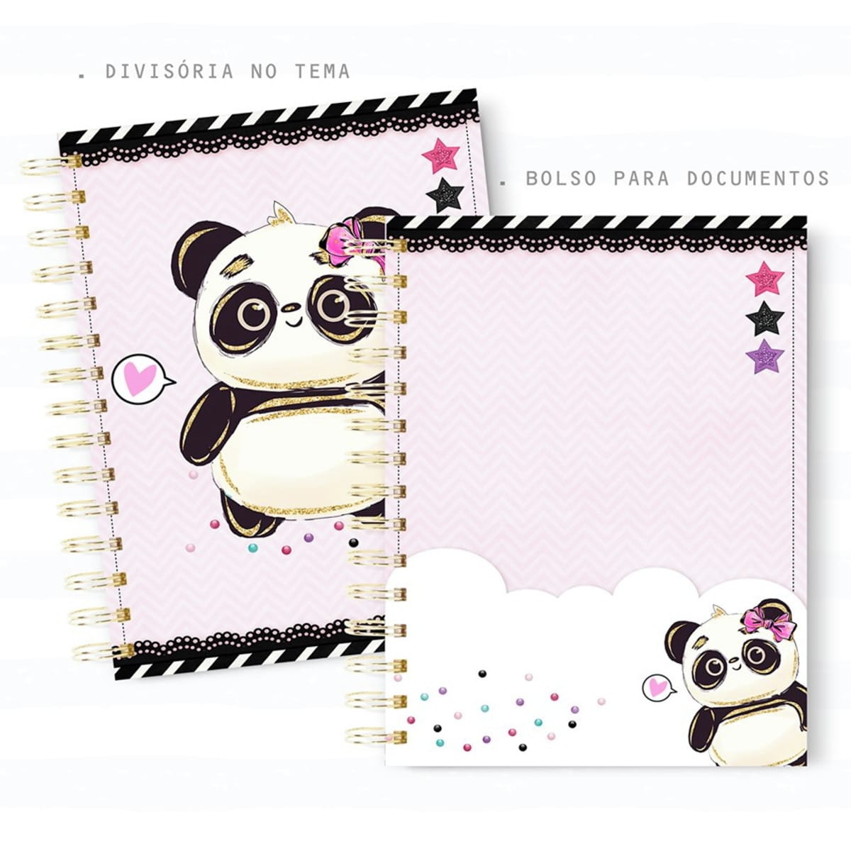 Caderneta de Saúde Panda Menina Digital para Personalizar 2 Caderneta de Saúde Panda Menina Digital para Personalizar - Imagem 2