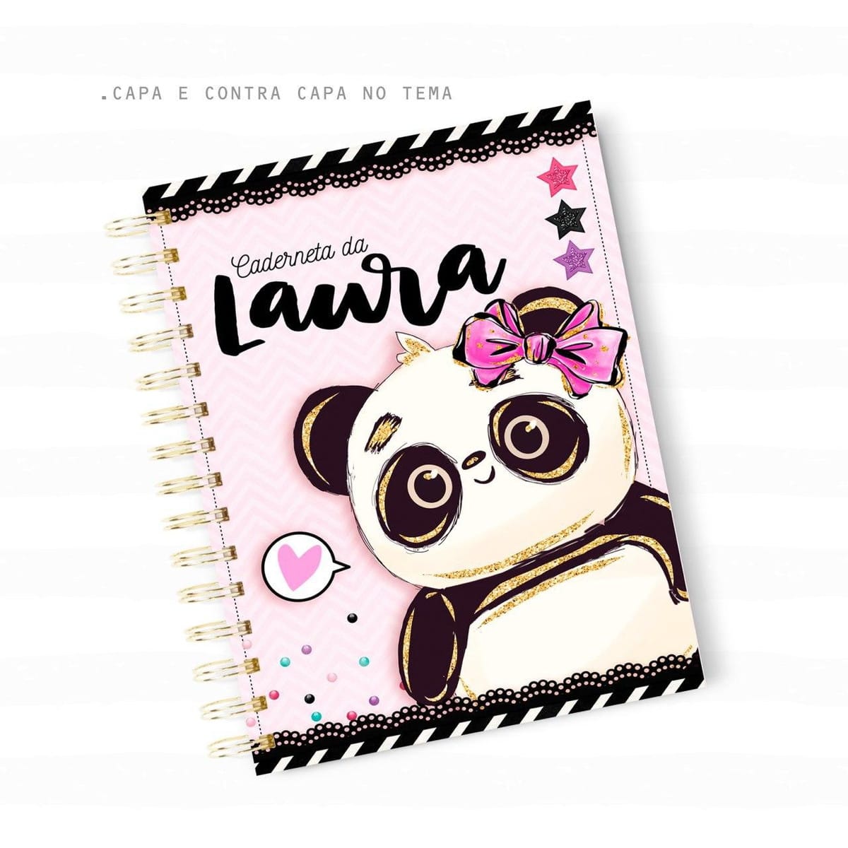 Caderneta de Saúde Panda Menina Digital para Personalizar 1 Caderneta de Saúde Panda Menina Digital para Personalizar