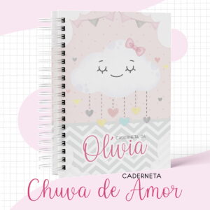 caderneta de saude personalizada tema chuva de amor