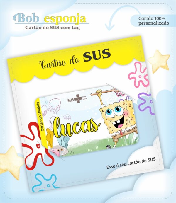 Caderneta de Vacina Bob Esponja - Arquivo Digital