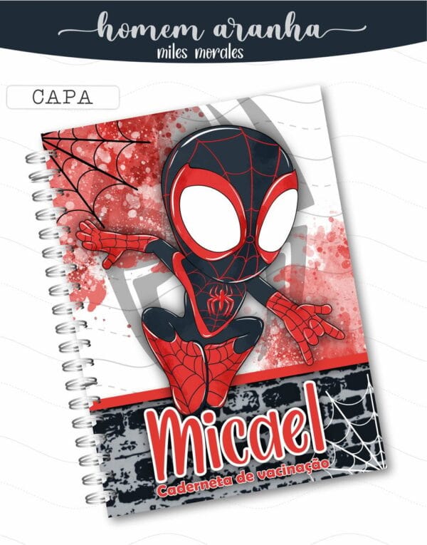 Caderneta de Vacina Miles Morales - Arquivo Digital