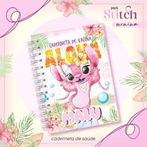 caderneta de vacina personalizada angel menina kit digital