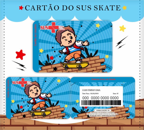 Caderneta de Vacina Skate - Arquivo Digital