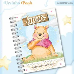 Caderneta de Vacina Ursinho Pooh Menino - Arquivo Digital 10 Caderneta de Vacina Ursinho Pooh Menino - Arquivo Digital