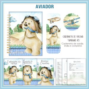 Caderneta de Vacina Urso Aviador - Arquivo Digital