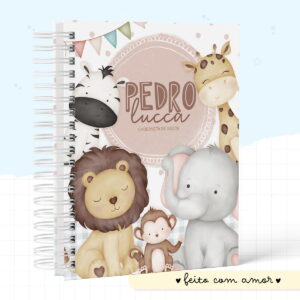 Caderneta de Vacinação Animais Cute Menino - Arquivo Digital
