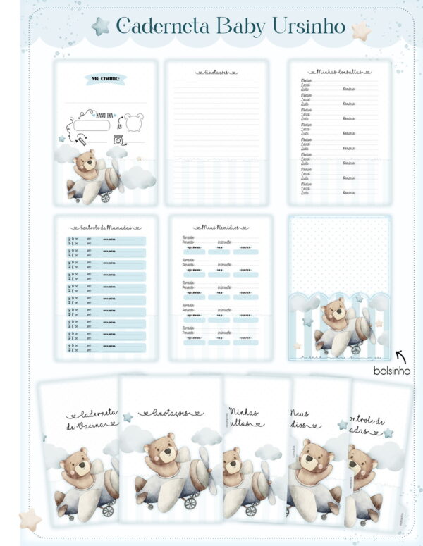 Caderneta de Vacinação Baby Urso - Arquivo Digital