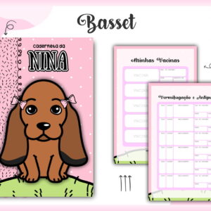 caderneta de vacinacao basset hound digital para imprimir