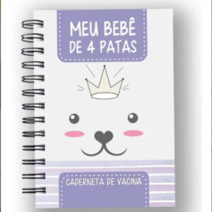caderneta de vacinacao cachorro femea lilas e rosa digital