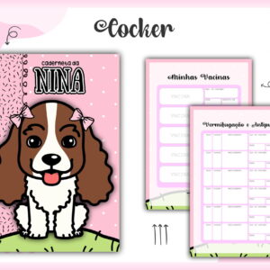 caderneta de vacinacao cocker spaniel arquivo digital
