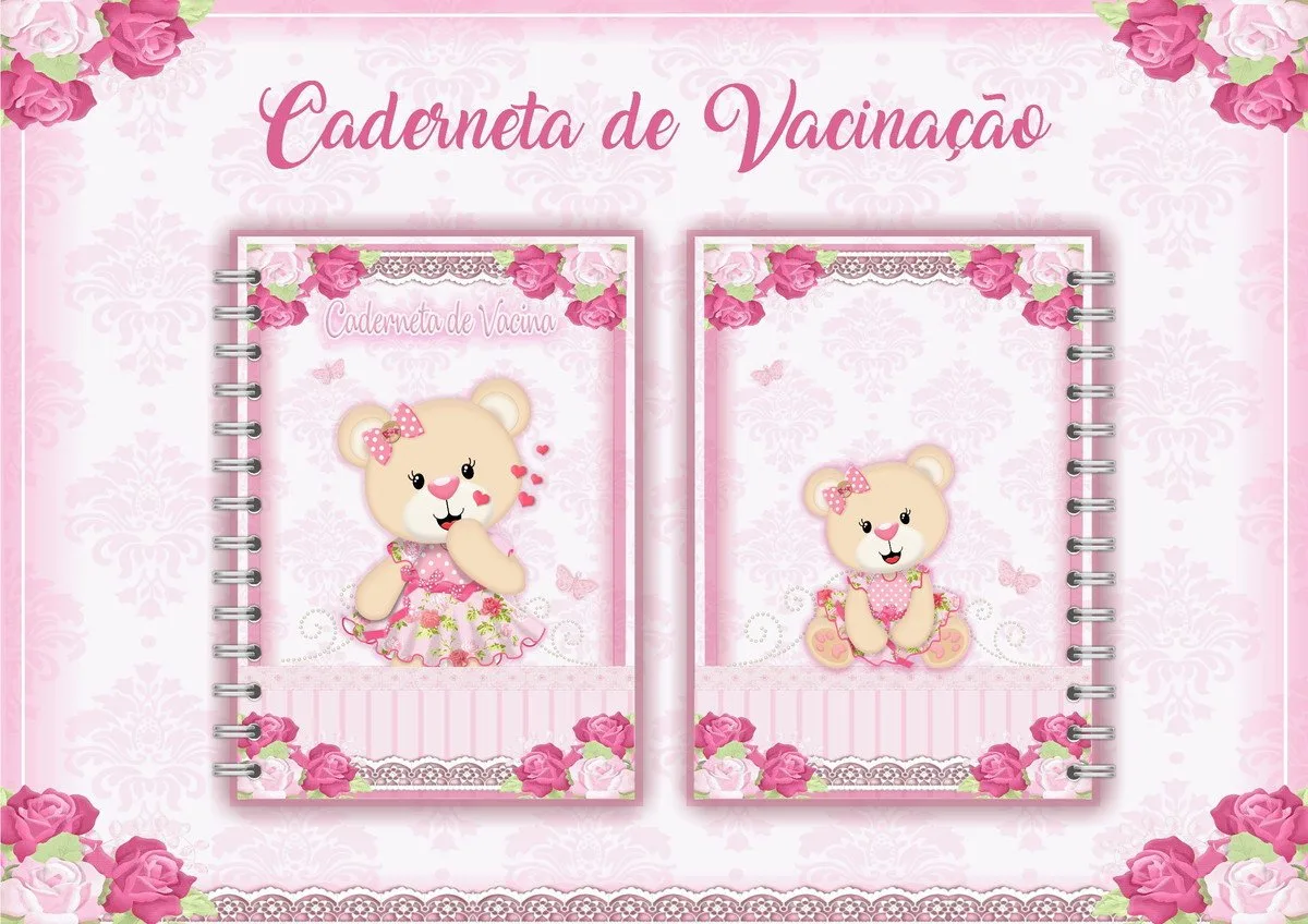 Caderneta de Vacinação Ursinha Rosa - Arquivo Digital