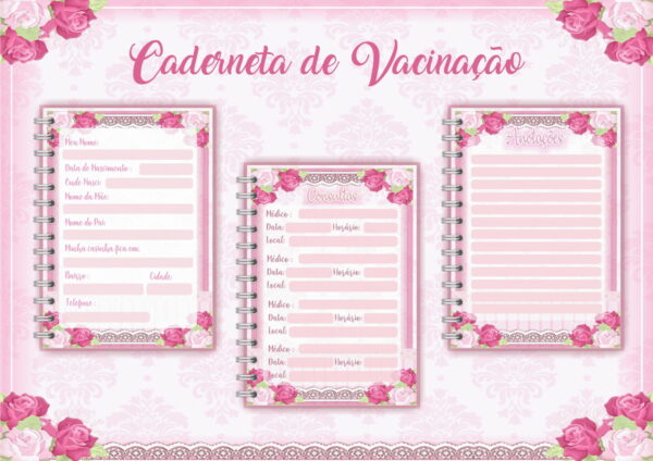 Caderneta de Vacinação Ursinha Rosa - Arquivo Digital