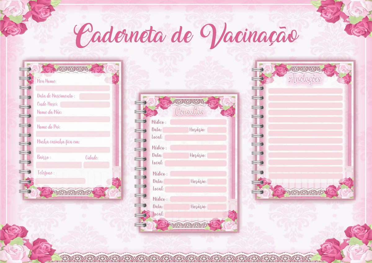 Caderneta de Vacinação Ursinha Rosa - Arquivo Digital