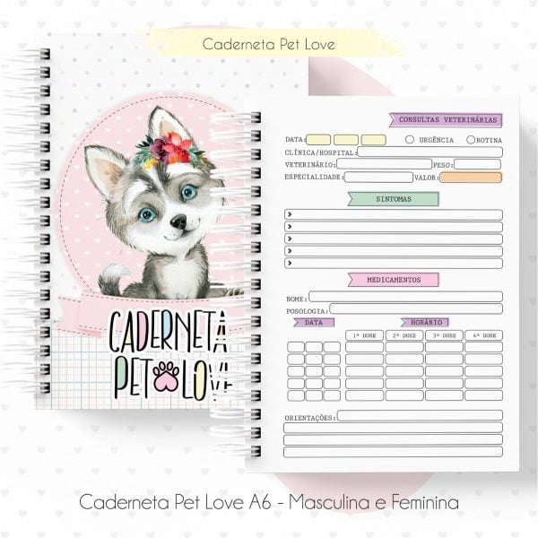 Caderneta Vacina Pet A6 Cão E Gato Arquivo Digital Em Pdf