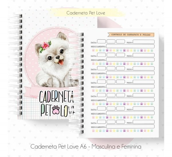 Caderneta Vacina Pet A6 Cão E Gato Arquivo Digital Em Pdf