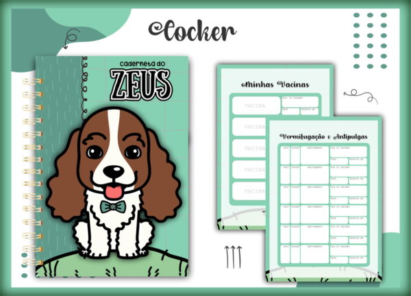 Caderneta Vacina Pet Cocker Macho -Arquivo Digital