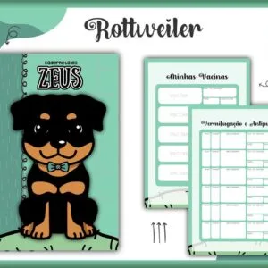 Caderneta Vacina Pet Rottweiler Macho - Arquivo Digital
