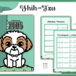 Caderneta Vacina Pet Shihtzu Macho - Arquivo Digital