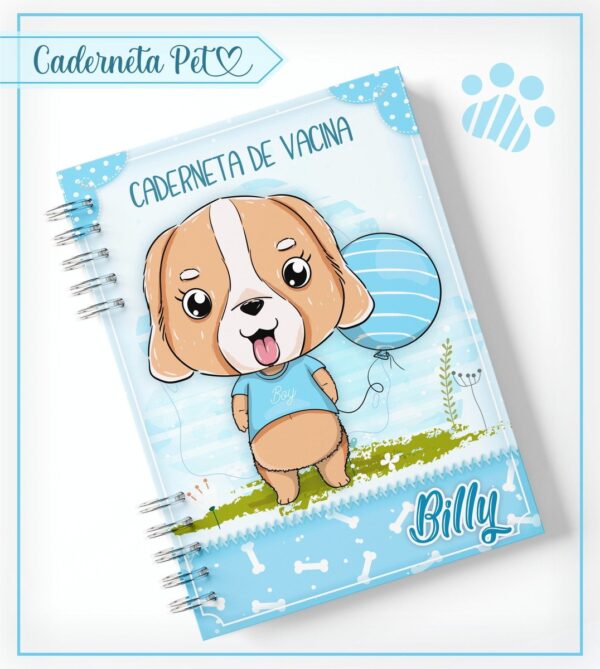 Caderneta Vacinação Pet Cachorrinho - Arquivo Digital