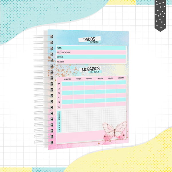 Caderno A5 Borboleta - Arquivo Digital